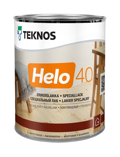 Teknos HELO 40 Полуглянцевый специальный лак, 0,9л Финляндия - фото