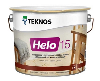 Teknos HELO 15 Матовый специальный лак, 9л Финляндия - фото