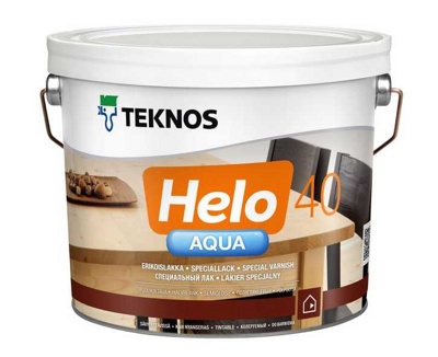 Teknos HELO AQUA 40 полуглянцевый водоразбавляемый лак, 2,7л - фото