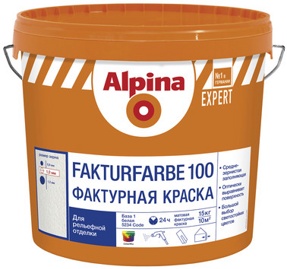 Alpina EXPERT Fakturfarbe 100 краска для создания фактурных покрытий, 15кг - фото