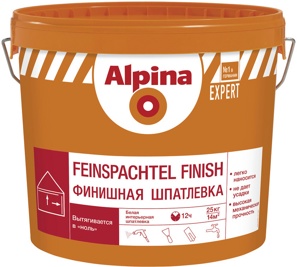 Alpina EXPERT Feinspachtel Finish  дисперсионная шпатлевка , 4,5кг - фото