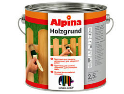 Alpina HOLZGRUND фунгицидная грунтовка для защиты древесины, 10л