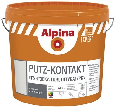 Грунтовочная адгезионная краска Alpina EXPERT Putz-Kontakt, 15кг, РБ - фото