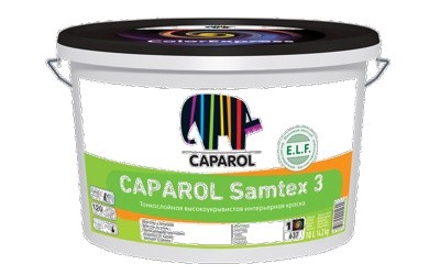 Caparol Samtex-3 глубокоматовая латексная краска, 2,5л (РБ) - фото