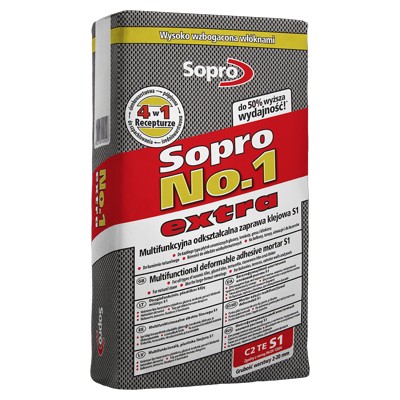 Sopro №1 Экстра Высокоэластичный клеевой раствор 22,5 кг - фото