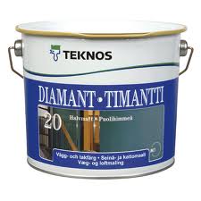 Teknos TIMANTI 20 полуматовая акрилатная краска на водной основе, 2,7л - фото
