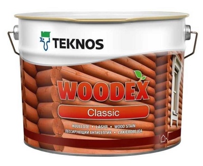 Пропитка по дереву TEKNOS WOODEX CLASSIC - лессирующий антисептик на масляной основе, 2,7л